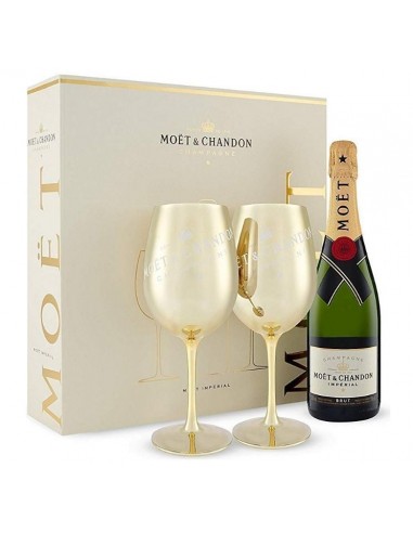 CONF.MOET & CHANDON IMPERIAL CL75 + 2 CALICI GOLD