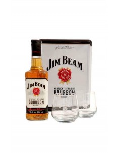 Jim beam whisky cl70 bourbon + 2 bicchieri