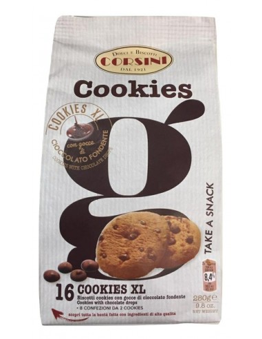 Corsini cookies xl gr380 gocce cioccolato fondente