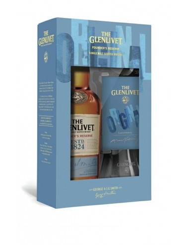 Whisky glenlivet cl70 founder s reserve + bicchieri