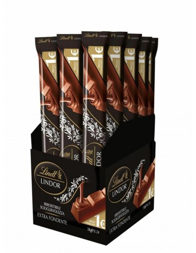 Lindt snack lindor gr37x24 fondente 60%