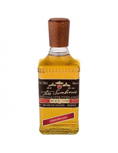 Tequila tres sombreros cl70 anejo