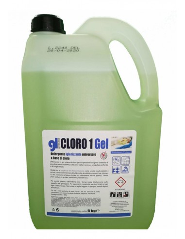Green line detergente kg5 igienizzante cloro 1 gel
