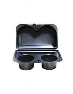 Contenitore + cop. caffe  x2 bicch. 55pz