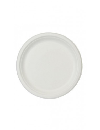 Alfa bio piatti 23cmx25pz rotondo bianco