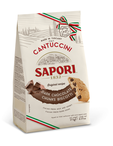 Sapori cantuccini gr250chunks fondente