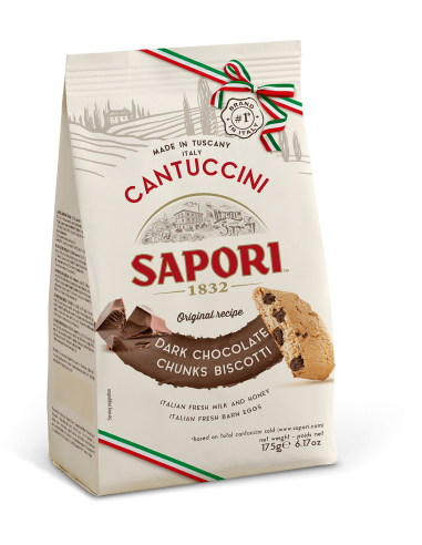 Sapori cantuccini gr250 chunks fondente