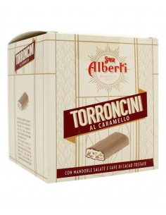 ALBERTI STREGA TORRONCINI GR200 CARAMELLO E MAND.SALATE