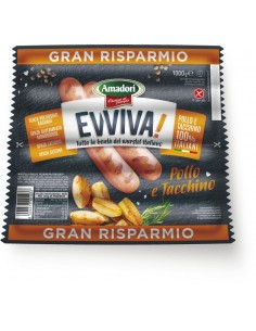 Evviva wurstel suino/tacch.kg.1