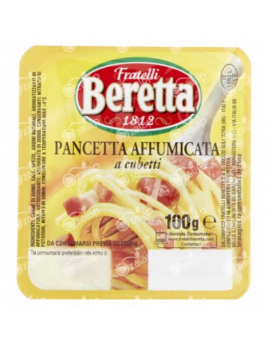 Beretta pancetta gr100 cubetti affumicata