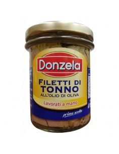 Donzela filetti di tonno gr180 vetro