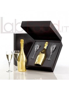 Bottega conf black gold +2 calici