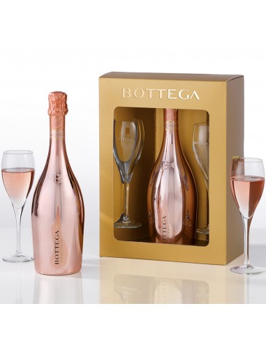 Bottega conf. glamour rose  gold + 2 flute