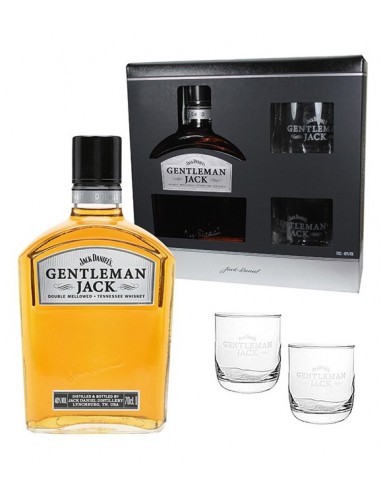Whiskey jack daniel s cl70 gentleman +2 bicchieri