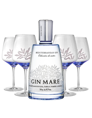 Gin mare conf 6 bottiglie cl.70+4 calici