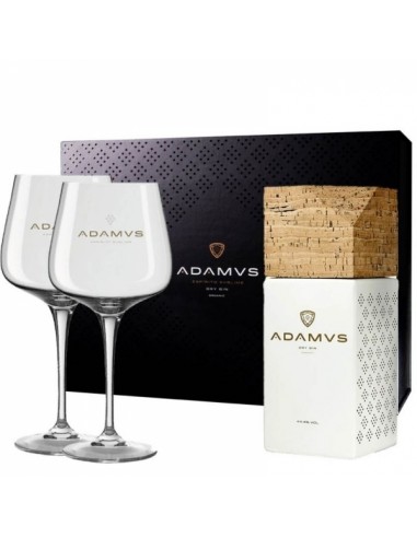 Gin adamus dry cl70+2 bicchieri giftbox