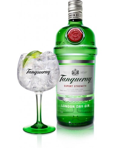 Gin tanqueray cl100 fardo 3bt + bicchieri