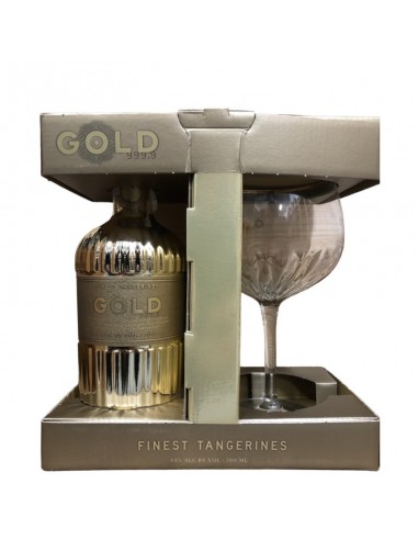 Gin gold cl70 999,9 + bicchieri