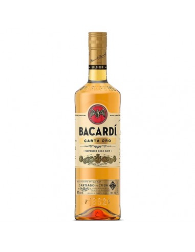 Rum bacardi cl70 carta oro