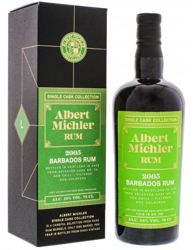 Rum a.michler cl.70 barbados 2005 single cask...