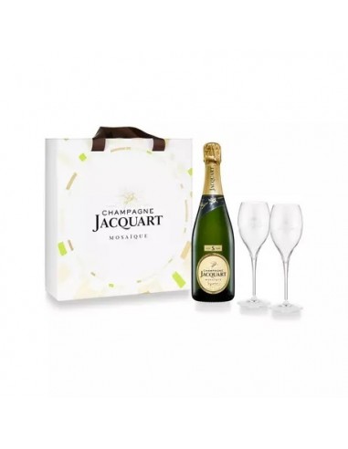 Champagne jacquart cl75brut mosaique + 2 bicc.ast.