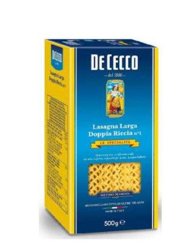 De cecco pasta sp gr500 n2001 lasagna riccia