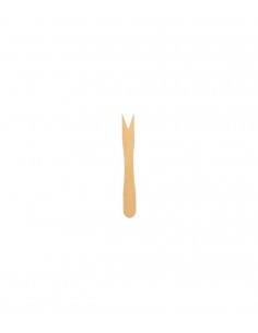 Alfa bio forchetta chips pz100 legno 2 punte 8,5cm
