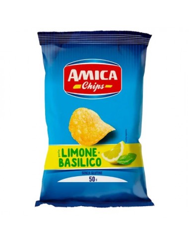 Amica chips patatina gr50x21 limone e basilico