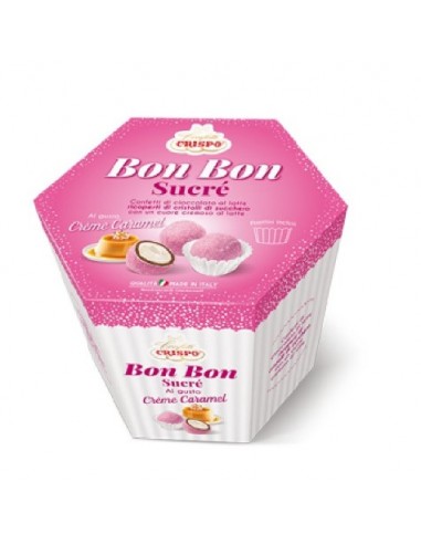 Crispo bon bon sucre  creme caramel gr500 rosa