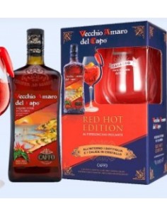 Amaro del capo cl70 red hot + bicchiere