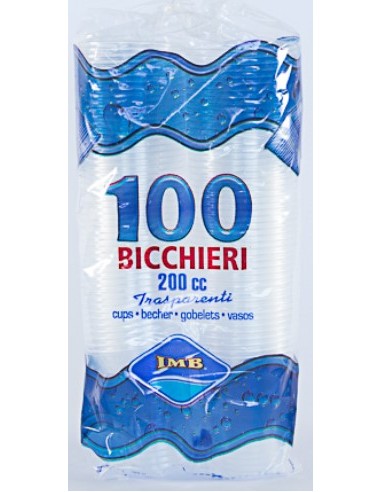 Imb bicchiere acqua cc200 trasparenti pz100