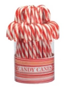 Rossini's cil.n50 candy canes biancorosso gr14
