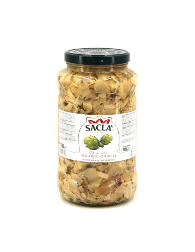 Sacla  foglie carciofo 3kg olio semi