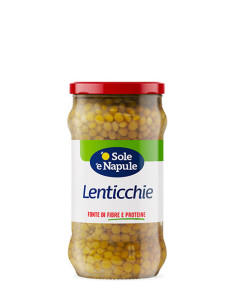 O sole e napule lenticchie gr540 lessate vetro