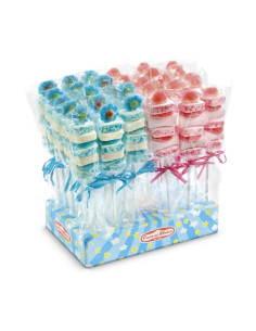 Casa del dolce spiedino rosa e blu gr40