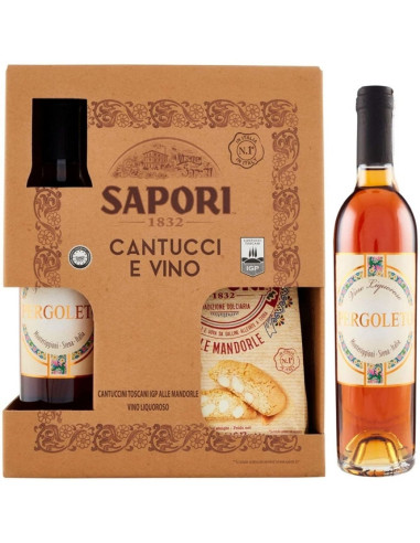 Sapori box cantucci+vino liquoroso ml375