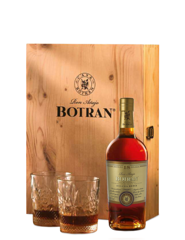 Ron botran cl70 cass.legno +2 bicchieri