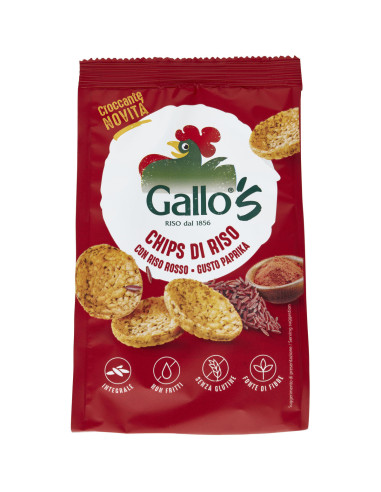 Gallo s chips gr40 riso rosso paprika